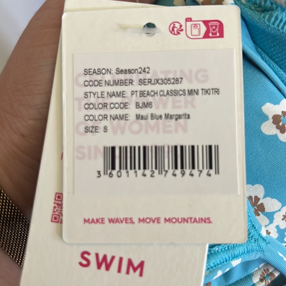 NWT blue triangle Roxy Bikini - Picture 7 of 7